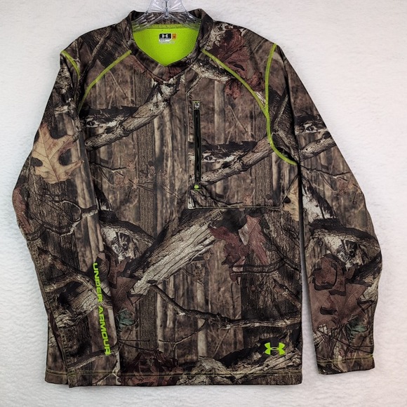 Under Armour Other - Under Armour Fleece Lined Heavy Shirt Sz Medium Camo Scent Control Mossy Oak
